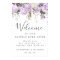 Rustic Purple White Floral Wedding Welcome Sign
