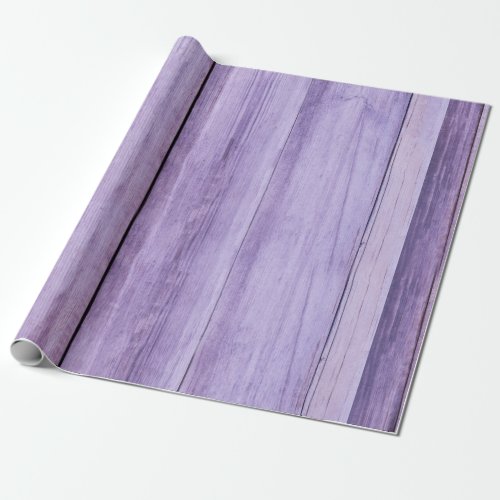 Rustic Purple Wood  Wrapping Paper