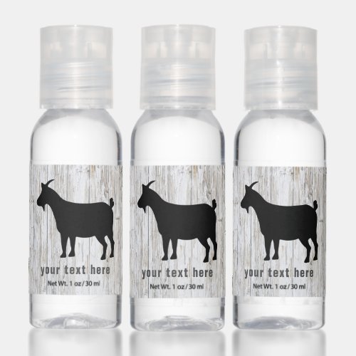 Rustic Pygmy Goat Silhouette Hand Sanitizer