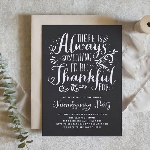 Always Thankful | Rustic Thanksgiving Invitation