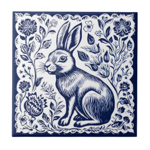 Rustic Rabbit Ceramic Ceramic Tile