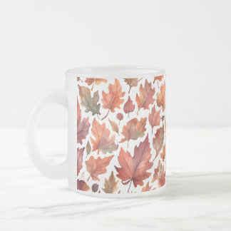 Rustic Radiance Pattern Design Frosted Glass Coffee Mug