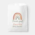 Rustic rainbow baby shower thank you favor bag