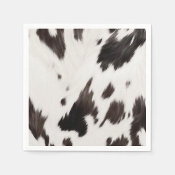 Rustic Ranch Farm Cow Hide Country Western Party  Napkins by WhenWestMeetEast at Zazzle