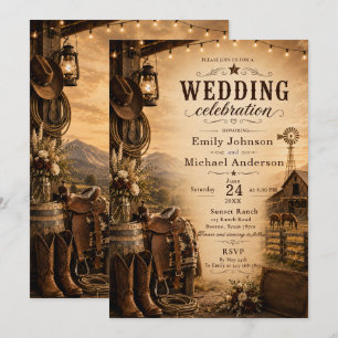 Rustic Ranch Wedding Invitation