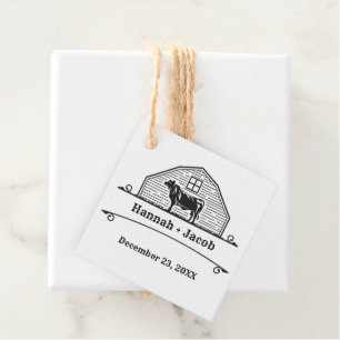 Rustic Ranch Western Country Cowboy Wedding Favor Tags