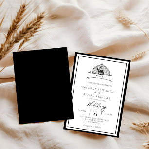 Rustic Ranch Western Country Cowboy Wedding Invitation
