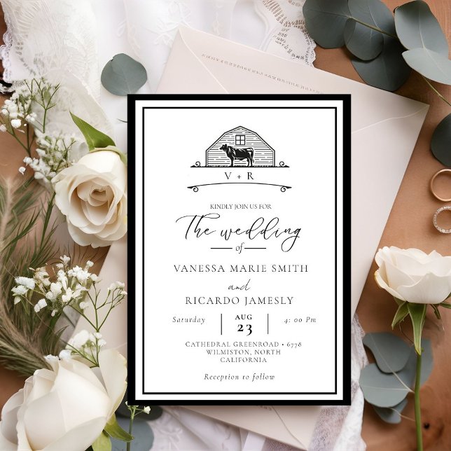 Rustic Ranch Western  Country Cowboy Wedding  Invitation (Creator Uploaded)