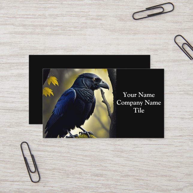 Rustic Raven - Natures Guardian Business Card (Front/Back In Situ)