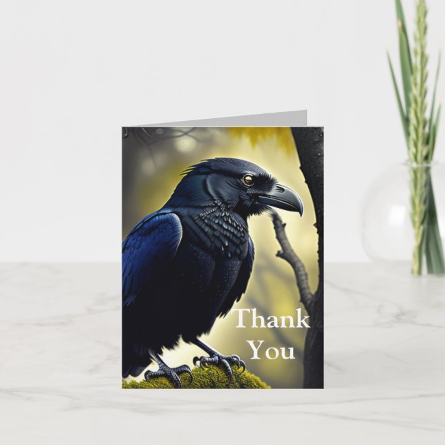 Rustic Raven - Natures Guardian Thank You Card (Front)
