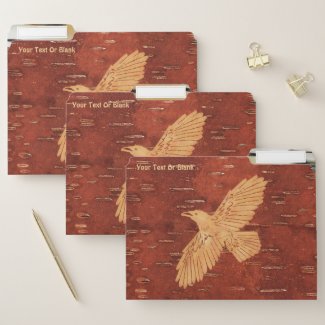Rustic Raven On Inner Birch Bark