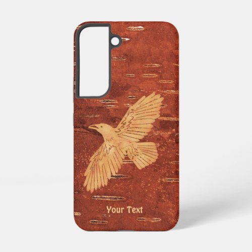 Rustic Raven On Inner Birch Bark OtterBox iPhone C Samsung Galaxy S22 Case