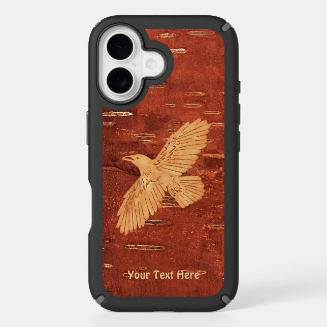 Rustic Raven On Inner Birch Bark OtterBox iPhone C Speck iPhone Case (Front)