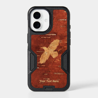 Rustic Raven On Inner Birch Bark iPhone 17 Case