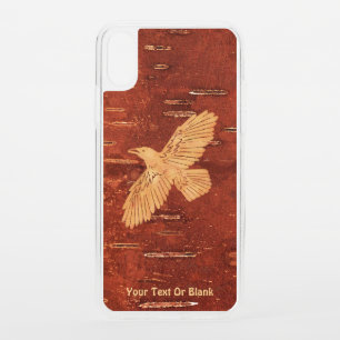 Rustic Raven On Inner Birch Bark iPhone XS Case