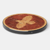 Rustic Raven On Inner Birch Bark Wireless Charger (Front 2)