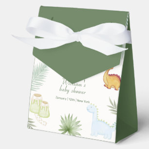 Rustic Rawr Volcano Tropical Dinosaur Baby Shower Favor Boxes