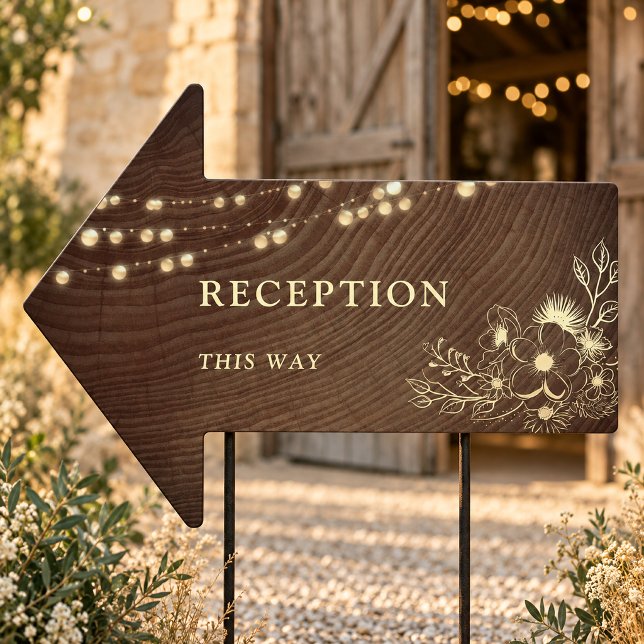 Rustic Reception Arrow Wedding Sign (Creator Uploaded)