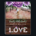 Rustic Recipe Book Heirloom Wedding Photo Gift<br><div class="desc">Wonderful rustic themed,  notebook,  journal recipe book. Add a name and message to create a wonderful unique personalized family recipe keepsake. Hand it down through the generations.</div>
