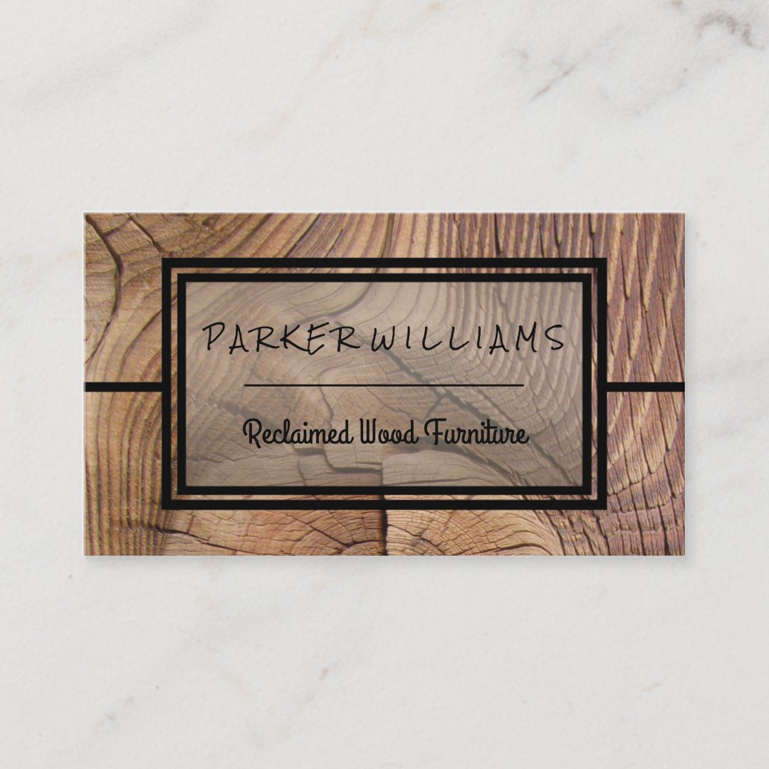 Rustic Reclaimed Wood Furniture Business Business Card Zazzle