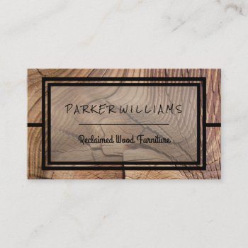 Rustic Reclaimed Wood Furniture Business Business Card by hhbusiness at Zazzle
