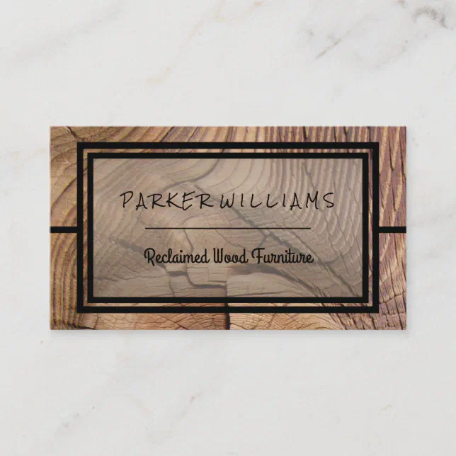 Rustic Reclaimed Wood Furniture Business Business Card Zazzle