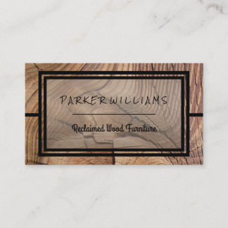 Rustic Reclaimed Wood Furniture Business Card