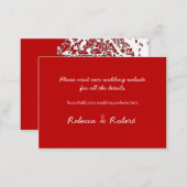 Rustic Red, 100 Wedding Website Enclosure Cards (Front/Back)