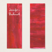 Rustic Red Abstract Bookmark (Front & Back)