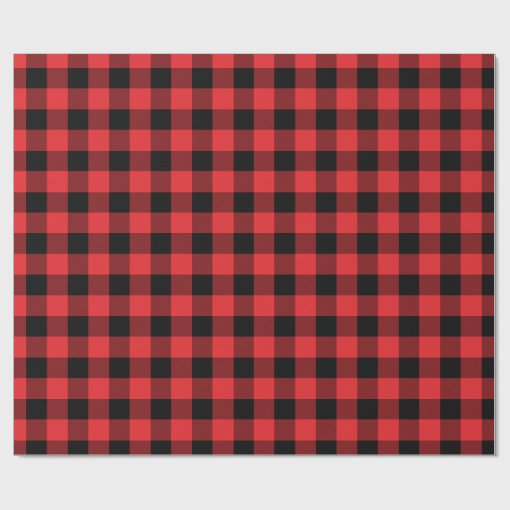 Rustic Red and Black Buffalo Check Wrapping Paper | Zazzle Rustic Red and Black Buffalo Check Wrapping Paper | Zazzle