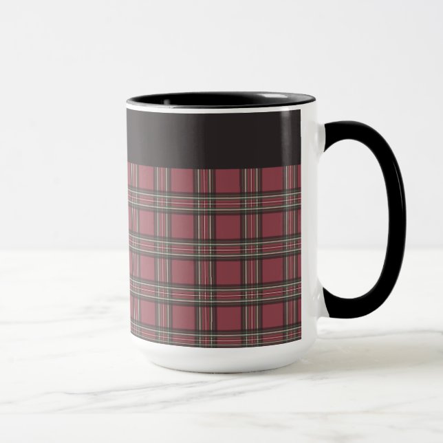 Rustic Red and Black Plaid Mug (Right)
