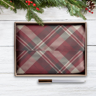 Rustic Red and Green Tartan Plaid Christmas Tissue Paper