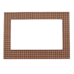 Rustic Red and Green Tartan Plaid Magnetic Frame