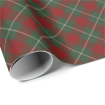 Rustic Red And Green Tartan Plaid Pattern Wrapping Paper by DP_Holidays at Zazzle
