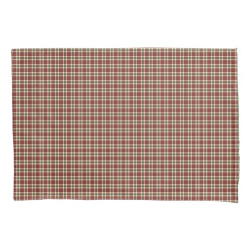 Rustic Red and Green Tartan Plaid Pillow Case
