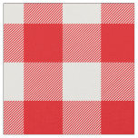 Rustic Red and White Buffalo Check Pattern Fabric