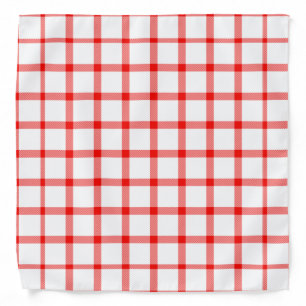 Rustic Red and White Tartan Plaid Pattern Bandana