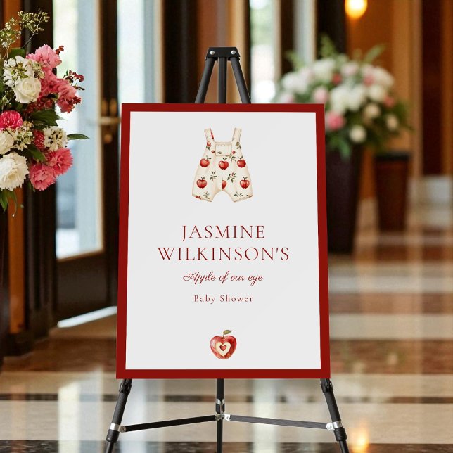 Rustic Red Apple Baby Shower Foam Board (Creator Uploaded)
