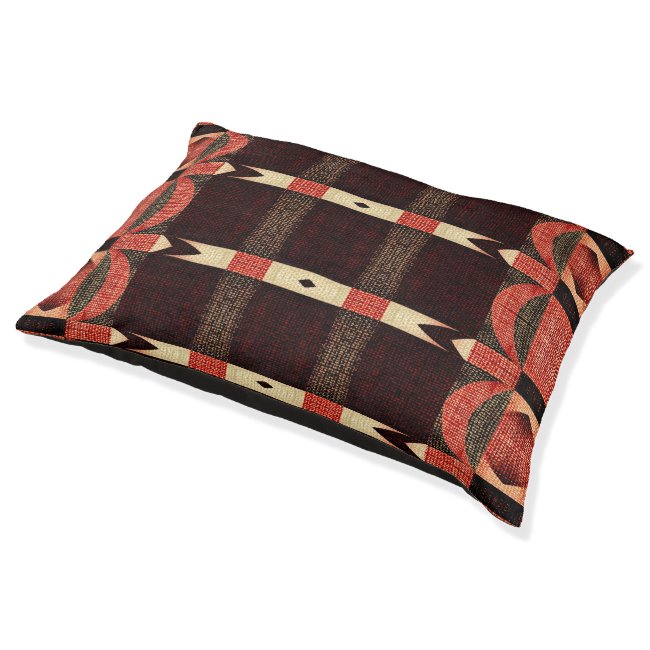 Rustic Red Arrows Stripe Pattern Indoor Dog Bed