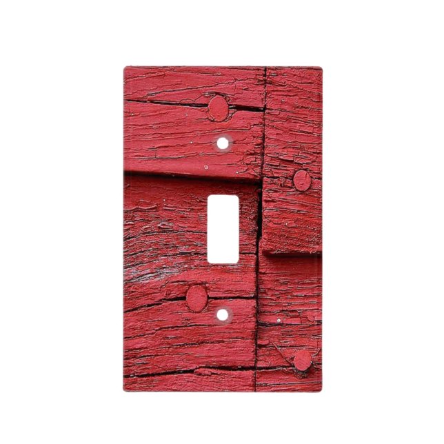 Rustic red barn light switch cover (Front)