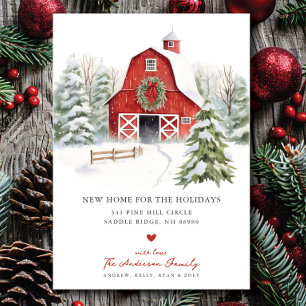 Rustic Red Barn Moving Announcement