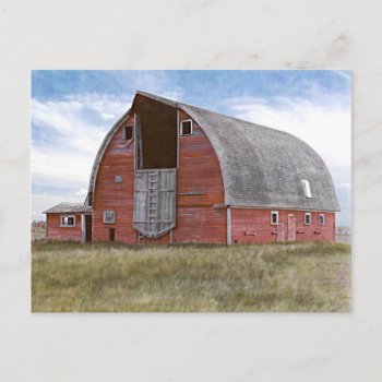 Rustic Red Barn Postcard by artladymanor at Zazzle