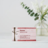 Rustic Red Barn Wood Business Cards (Standing Front)