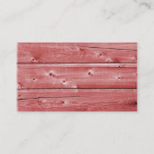 Rustic Red Barn Wood Business Cards (Back)