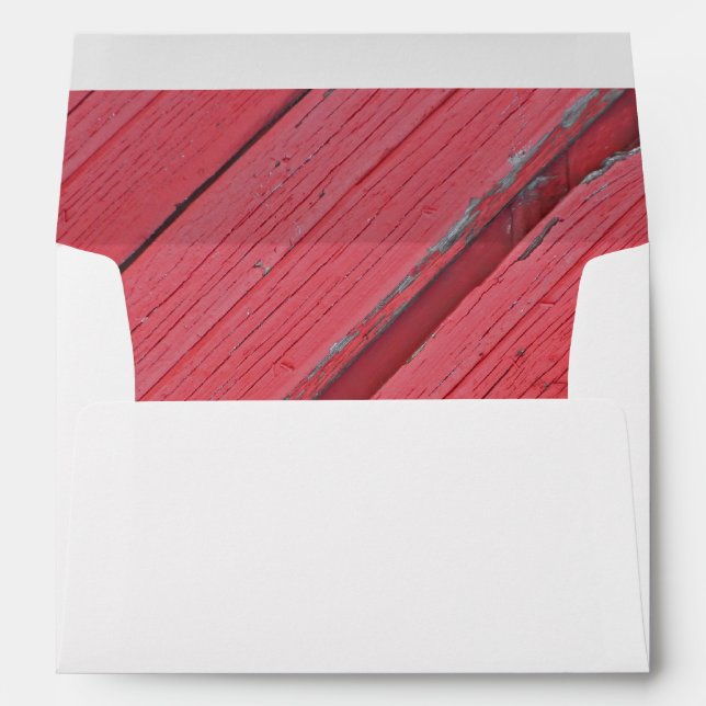 Rustic Red Barn Wood Envelope (Back (Bottom))