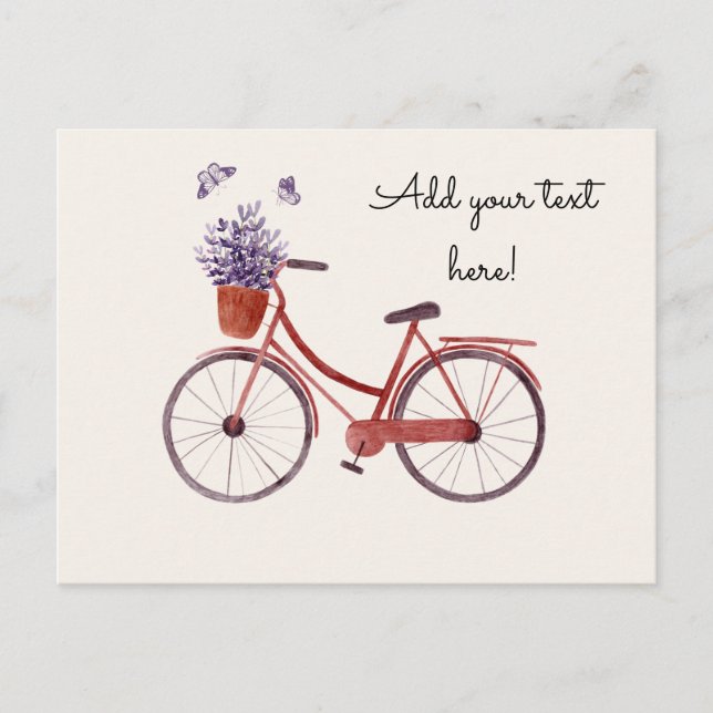 Rustic Red Bicycle  Postcard (Front)