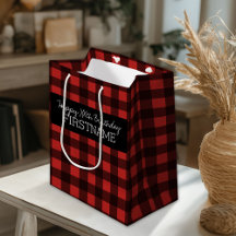 Rustic Red & Black Buffalo Plaid Birthday Party