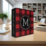 Rustic Red Black Buffalo Plaid Pattern Monogram Binder<br><div class="desc">A rugged and masculine design with an area for monograms. A classic, traditional pattern that has been around for years. If you need to adjust the artwork or change the font, you can click on the customize area. This will take you to the design tool where you can make many...</div>