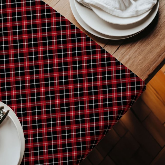 Rustic Red Black Runner Timeless Plaid for Tables (Rustic Red Black Runner Timeless Plaid for Tables)