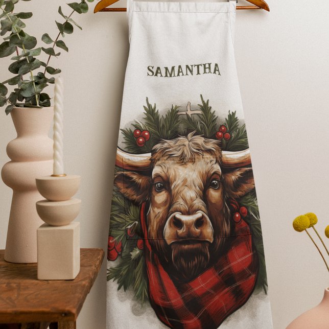 Rustic Red Buffalo Plaid Farmhouse Apron (Creator Uploaded)